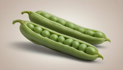 A green bean icon with green pods upscaled_11