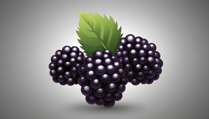 A blackberry icon with dark purple berries upscaled_9