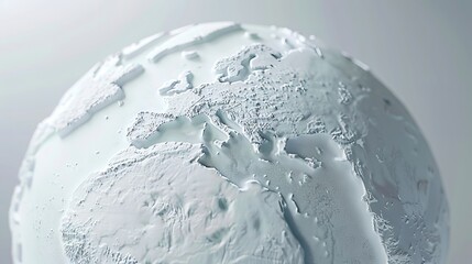 A white globe with a globe inside.