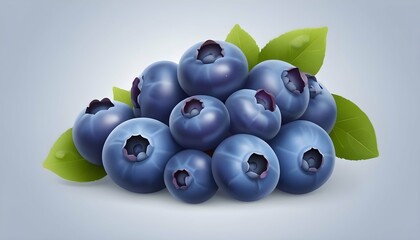 A bunch of blueberries icon with small purple berr upscaled_2