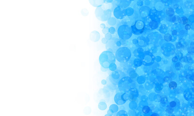 たくさんの円で作った白から青への背景素材