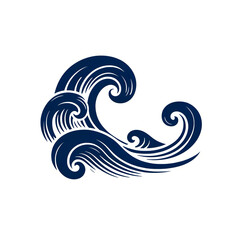 和風の波のイラスト