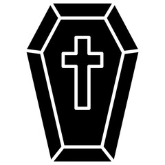 Obraz premium Coffin, death, halloween, horror Icon