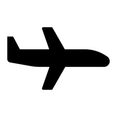 Airplane black Icon.