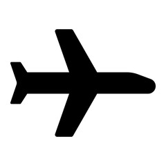 Obraz premium Airplane black Icon.