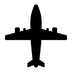 Airplane black Icon.