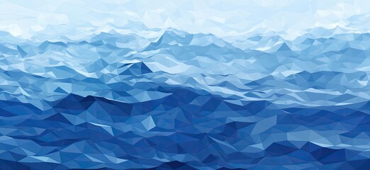 Obraz premium Low Poly Waves: Art in Motion