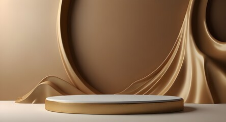 Gold podium background award elegant light premium product cosmetic brown 3d sale. Podium design gold template background showcase line beauty golden abstract white texture mockup banner glitter wave 