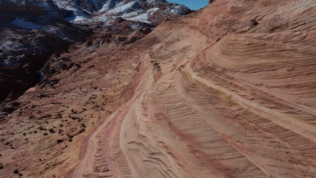 Drone footage of the Coyote Buttes section of the Paria Canyon-Vermilion Cliffs in Arizona, USA