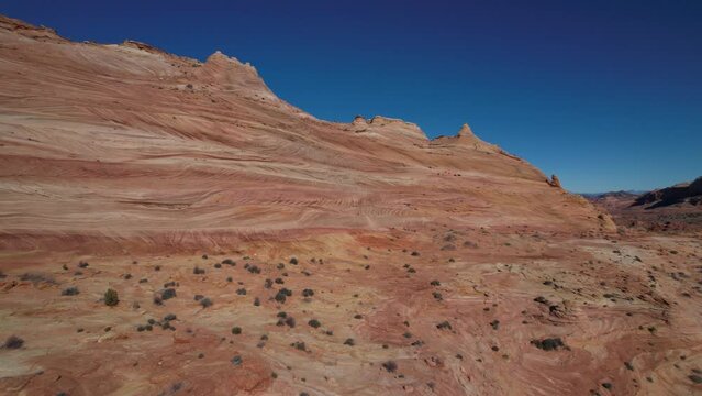 Drone footage of the Coyote Buttes section of the Paria Canyon-Vermilion Cliffs in Arizona, USA
