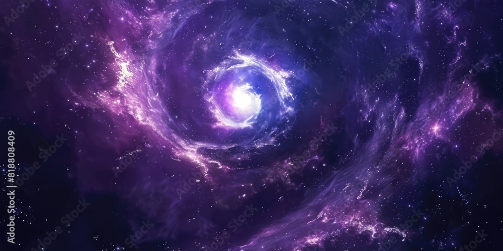 Wall mural abstract beautiful spiral galaxy with stars dust and nebular on a night sky background. beautiful sp