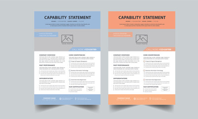 Capability Statement Template Design.