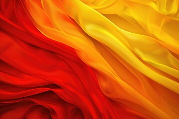 Obraz premium Abstract digital background or texture design of Spanish flag colors, Spin national country symbol illustration wavy fabric background