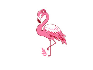 Graceful Flamingo: Flamingo Vector Illustration for Tropical Designs and Exotic Art