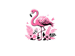 Graceful Flamingo: Flamingo Vector Illustration for Tropical Designs and Exotic Art