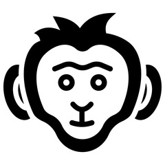 monkey solid icon