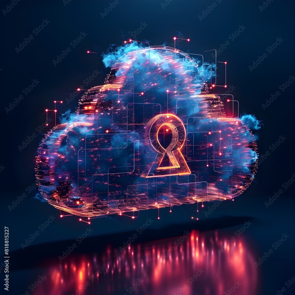 Poster secure cloud computing powering data protection for businesses and individuals