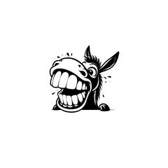 Funny Donkey Vector Illustration for Humorous Designs and Whimsical Art