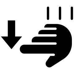 swipe down solid icon