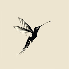 Hummingbird in cartoon, doodle style. Image for t-shirt, web, mobile apps and ui. Isolated 2d vector illustration in logo, icon, sketch style, Eps 10. AI Generative