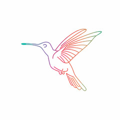 Obraz premium Hummingbird in cartoon, doodle style. Image for t-shirt, web, mobile apps and ui. Isolated 2d vector illustration in logo, icon, sketch style, Eps 10. AI Generative