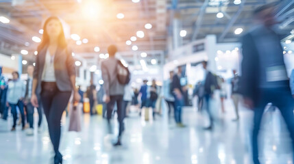 people walking in subway station with blur background