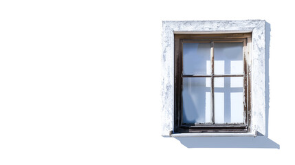 A single window frame isolated against a white background