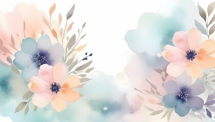 Design a background with abstract watercolor flowe upscaled_2