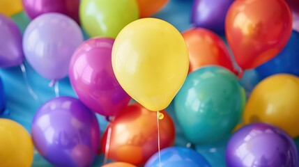 A vibrant image filled with multicolored balloons, giving a joyful and festive atmosphere