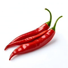 chilis isolated in white background