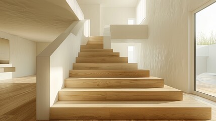 Vinyl flooring on stairs, walls