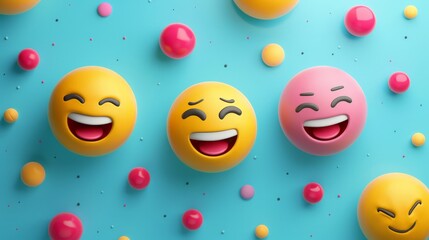 Sea of Smiling Emojis