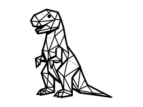 Origami Dinosaur Vector Illustration for Creative Designs and Prehistoric Art