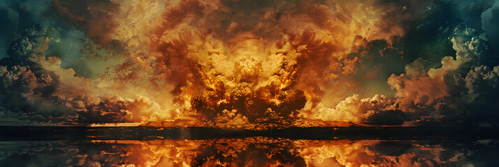 massive nuclear exlposion mushroom cloud