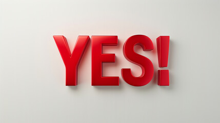 yes text on red background