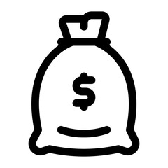 Money Bag Line Icon