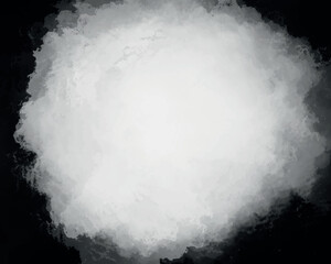 Freeze motion of white powder explosion isolated on black background. White snow cloud, mist, fog or smoke. Abstract grunge powder splatted in festival. Closeup white dust explode wide splash design