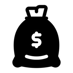 Money Bag Glyph Icon