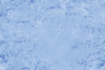 Abstract winter blue watercolor paint background. Extreme weather cold background. Natural scratched, frosted ice texture. Pastel blue color frozen paper texture pattern with space for making graphics