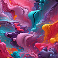 Fluid abstract colorful background | fluid background | ai