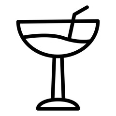 Cocktail Icon in Line Style