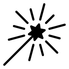 Sparkler Icon in Solid Style