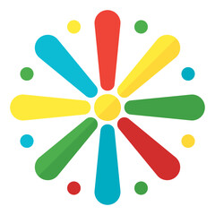 Firecracker Icon in Flat Style