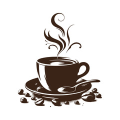 Coffee cup mug silhouette illustration vector file