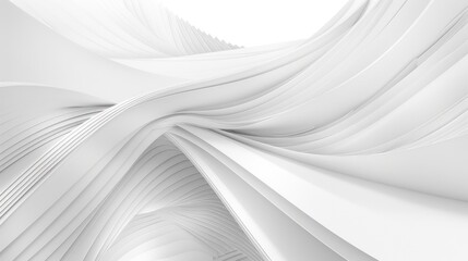 A white abstract background with soft, flowing lines and curves. AIG51A.