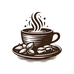 Coffee cup mug silhouette illustration vector file