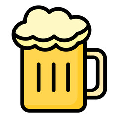 Beer Icon in Filled Line Style