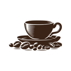 Coffee cup mug silhouette illustration vector file