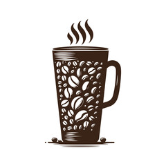 Coffee cup mug silhouette illustration vector file