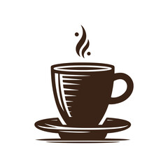 Obraz premium Coffee cup mug silhouette illustration vector file